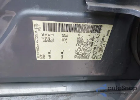 2011 Nissan Maxima 3.5 Sv from USA, damaged, VIN 1N4AA5AP2BC800963